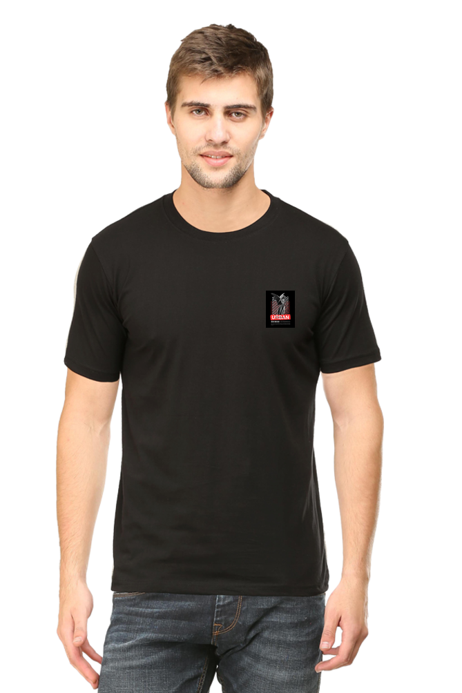 Red Black Monochrome Streetwear Double-sided T-shirt